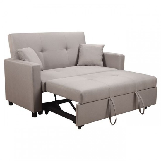 IMOLA Καναπές - Κρεβάτι Σαλονιού - Καθιστικού, 2Θέσιος Ύφασμα Cappuccino 154x100x93cm