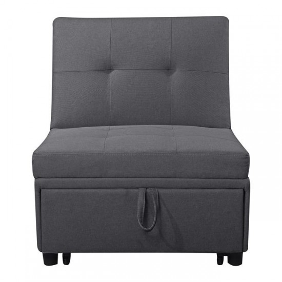 IMOLA Καρέκλα - Κρεβάτι Σαλονιού - Καθιστικού, Ύφασμα Σκούρο Γκρι 75x106x90cm
