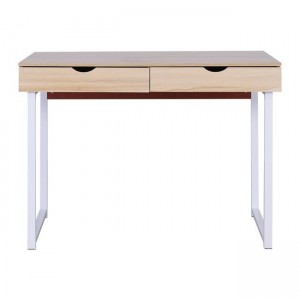 ΓΡΑΦΕΙΟ με 2 Συρτάρια Μέταλλο Βαφή Άσπρο - Maple 100x48x75cm