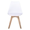 MARTIN STRIPE Καρέκλα Ξύλινο Πόδι, PP Άσπρο 49x56x82cm