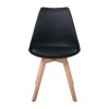 MARTIN STRIPE Καρέκλα Ξύλινο Πόδι, PP Μαύρο 49x56x82cm