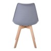 MARTIN STRIPE Καρέκλα Ξύλινο Πόδι, PP Γκρι 49x56x82cm