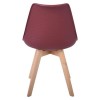 MARTIN STRIPE Καρέκλα Ξύλινο Πόδι, PP Μπορντώ 49x56x82cm