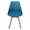 MARTIN STRIPE Καρέκλα Ξύλινο Πόδι, PP Petrol 49x56x82cm