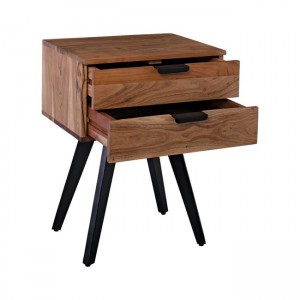 ANKO ΚΟΜΟΔΙΝΟ ΑΠΟ ΜΕΤΑΛΛΟ & ΑΚΑΚΙΑ  47x35x65cm 