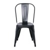 RELIX Καρέκλα Στοιβαζόμενη, Μέταλλο Βαφή Μαύρo 44x49x84cm