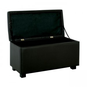 DENISE ΣΚΑΠΟ ΜΕ ΑΠΟΘΗΚΕΥΤΙΚΟ ΧΩΡΟ, ΜΑΥΡΟ PU   88x43x45cm..