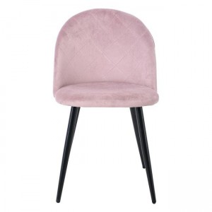 BELLA ΚΑΡΕΚΛΑ ΜΕΤΑΛΛΟ ΒΑΦΗ ΜΑΥΡΟ, ΥΦΑΣΜΑ VELURE DIRTY PINK 