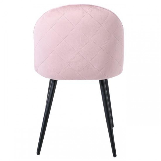 BELLA ΚΑΡΕΚΛΑ ΜΕΤΑΛΛΟ ΒΑΦΗ ΜΑΥΡΟ, ΥΦΑΣΜΑ VELURE DIRTY PINK