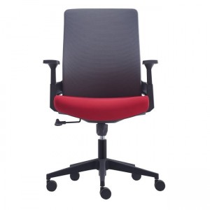 BF8950 Πολυθρόνα Γραφείου Mesh Γκρι, Ύφασμα Μπορντώ