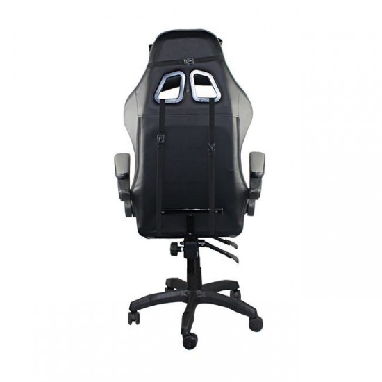 Gaming ΠΟΛΥΘΡΟΝΑ PU ΜΑΥΡΟ, ΓΚΡΙ