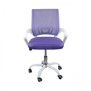 BF2101-SC ΠΟΛΥΘΡΟΝΑ ΓΡΑΦΕΙΟΥ ΧΩΡΙΣ ΑΝΑΚΛΙΣΗ ΜΕΤΑΛΛΙΚΗ ΒΑΣΗ ΑΣΠΡΟ, ΥΦΑΣΜΑ ΜΩΒ MESH 