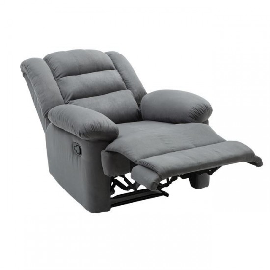 JULIA Πολυθρόνα Relax Σαλονιού - Καθιστικού, Ύφασμα Γκρι 93x90x100cm