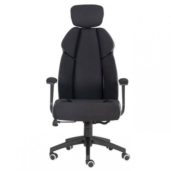 BF8300 Πολυθρόνα Γραφείου Διευθυντή, Microfiber Μαύρο PU Μαύρο 64x72x122