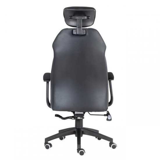 BF8300 Πολυθρόνα Γραφείου Διευθυντή, Microfiber Μαύρο PU Μαύρο 64x72x122