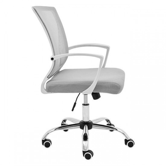 BF2120-S ΠΟΛΥΘΡΟΝΑ ΓΡΑΦΕΙΟΥ ΑΣΠΡΟ - ΒΑΣΗ ΧΡΩΜΙΟ- MESH ΓΚΡΙ-ΠΟΛΥΘΡΝΑ ΓΡΑΦΕΙΟΥ-ΜΕΤΑΛΛΟ ΥΦΑΣΜΑ MESH-ΑΣΠΡΟ-ΓΚΡΙ-