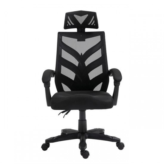 BF2980 ΠΟΛΥΘΡΟΝΑ ΓΡΑΦΕΙΟΥ ΔΙΕΥΘΥΝΤΗ MESH ΜΑΥΡΟ-ΚΑΡΕΚΛΑ ΓΡΑΦΕΙΟΥ-ΚΑΡΕΚΛΑ ΔΙΕΥΘΥΝΤΗ-