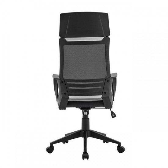 BF2500 ΠΟΛΥΘΡΟΝΑ ΓΡΑΦΕΙΟ ΔΙΕΥΘΥΝΤΗ MESH ΜΑΥΡΟ, PU ΜΑΥΡΟ-ΚΑΡΕΚΛΑ ΓΡΑΦΕΙΟΥ-ΚΑΡΕΚΛΑ ΔΙΕΥΘΥΝΤΗ-