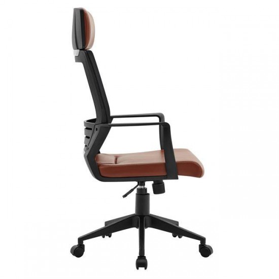 BF2500 ΠΟΛΥΘΡΟΝΑ ΓΡΑΦΕΙΟΥ ΔΙΕΥΘΥΝΤΗ MESH ΜΑΥΡΟ, PU ΚΑΦΕ-ΚΑΡΕΚΛΑ ΓΡΑΦΕΙΟΥ-ΚΑΡΕΚΛΑ ΔΙΕΥΘΥΝΤΗ-