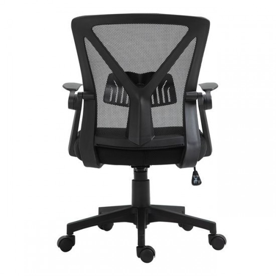 BF2130 ΠΟΛΥΘΡΟΝΑ ΓΡΑΦΕΙΟΥ - ΑΝΑΚΛΙΝΟΜΕΝΑ ΜΠΡΑΤΣΑ-MESH ΜΑΥΡΟ-ΠΟΛΥΘΡΟΝΑ ΓΡΑΦΕΙΟΥ-ΜΕΤΑΛΛΟ-ΥΦΑΣΜΑ MESH-ΜΑΥΡΗ-