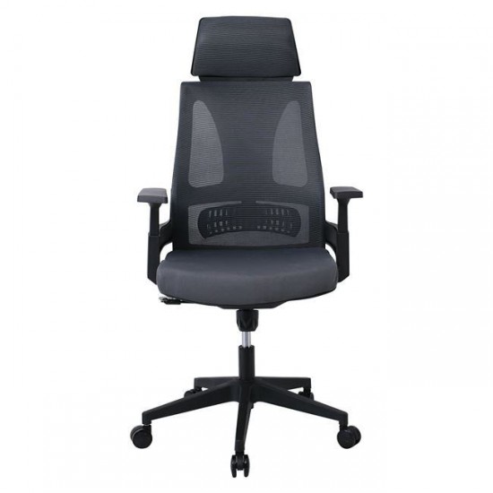 BF8750 ΠΟΛΥΘΡΟΝΑ ΓΡΑΦΕΙΟΥ ΔΙΕΥΘΥΝΤΗ MESH ΓΚΡΙ, ΥΦΑΣΜΑ ΓΚΡΙ-ΠΟΛΥΘΡΟΝΑ ΔΕΙΥΘΥΝΤΗ-ΥΦΑΣΜΑ MESH-ΓΚΡΙ-