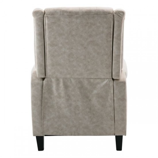 CHESTER Relax Πολυθρόνα Μπερζέρα Σαλονιού, Καθιστικού Ύφασμα Απόχρωση Antique Εκρού 78x85x104cm