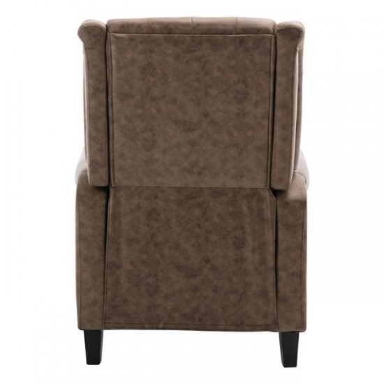 CHESTER Relax Πολυθρόνα Μπερζέρα Σαλονιού, Καθιστικού Ύφασμα Απόχρωση Antique Καφέ 78x85x104cm