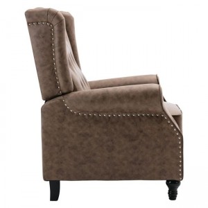 CHESTER Relax Πολυθρόνα Μπερζέρα Σαλονιού, Καθιστικού Ύφασμα Απόχρωση Antique Καφέ 78x85x104cm
