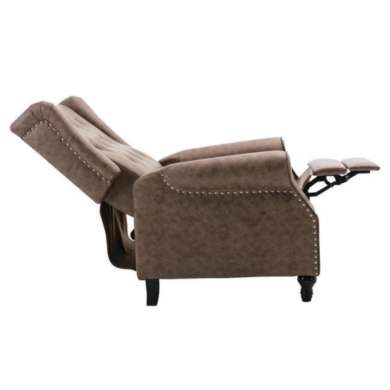 CHESTER Relax Πολυθρόνα Μπερζέρα Σαλονιού, Καθιστικού Ύφασμα Απόχρωση Antique Καφέ 78x85x104cm