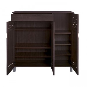 Παπουτσοθήκη - Ντουλάπι 3 Πόρτες - 1 Συρτάρι - Απόχρωση Zebrano