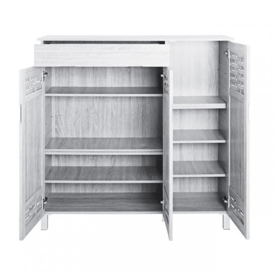 Παπουτσοθήκη - Ντουλάπι 3 Πόρτες - 1 Συρτάρι - Απόχρωση Άσπρο