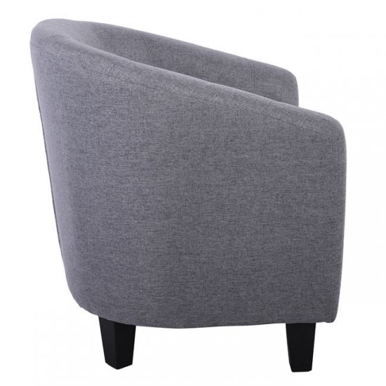 BOGA Πολυθρόνα Σαλονιού Καθιστικού, Ύφασμα Γκρι 77x70x77cm