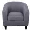 BOGA Πολυθρόνα Σαλονιού Καθιστικού, Ύφασμα Γκρι 77x70x77cm