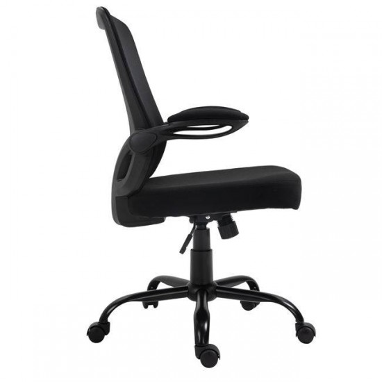 BF2930W ΠΟΛΥΘΡΟΝΑ ΓΡΑΦΕΙΟ - ΑΝΑΚΛΙΝΟΜΕΝΑ ΜΠΡΑΤΣΑ- ΜΕΤΑΛΛΟ ΒΑΣΗ, MESH & ΥΦΑΣΜΑ ΜΑΥΡΟ-ΚΑΡΕΚΛΑ ΓΡΑΦΕΙΟΥ-ΑΝΑΚΛΙΝΟΜΕΝΑ ΜΠΡΑΤΣΑ-