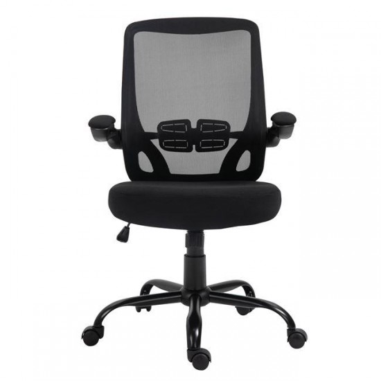 BF2930W ΠΟΛΥΘΡΟΝΑ ΓΡΑΦΕΙΟ - ΑΝΑΚΛΙΝΟΜΕΝΑ ΜΠΡΑΤΣΑ- ΜΕΤΑΛΛΟ ΒΑΣΗ, MESH & ΥΦΑΣΜΑ ΜΑΥΡΟ-ΚΑΡΕΚΛΑ ΓΡΑΦΕΙΟΥ-ΑΝΑΚΛΙΝΟΜΕΝΑ ΜΠΡΑΤΣΑ-