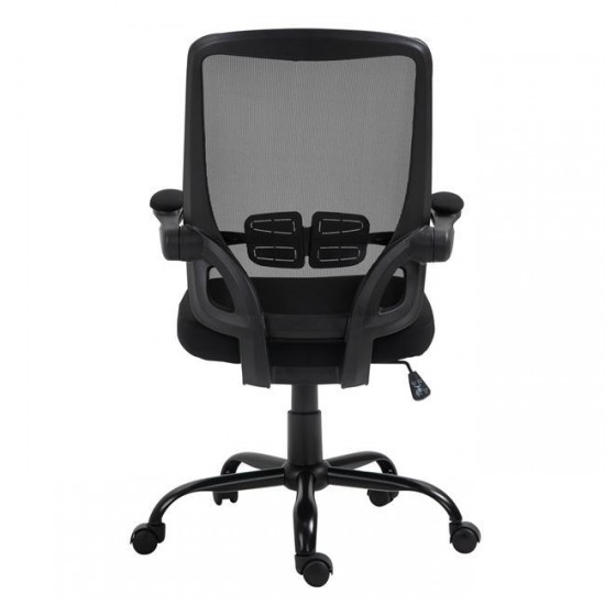 BF2930W ΠΟΛΥΘΡΟΝΑ ΓΡΑΦΕΙΟ - ΑΝΑΚΛΙΝΟΜΕΝΑ ΜΠΡΑΤΣΑ- ΜΕΤΑΛΛΟ ΒΑΣΗ, MESH & ΥΦΑΣΜΑ ΜΑΥΡΟ-ΚΑΡΕΚΛΑ ΓΡΑΦΕΙΟΥ-ΑΝΑΚΛΙΝΟΜΕΝΑ ΜΠΡΑΤΣΑ-