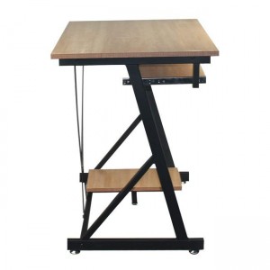 UNIT Γραφείο Η/Υ Μέταλλο Βαφή Μαύρο, Melamine Απόχρωση Sonoma 70x55x75cm