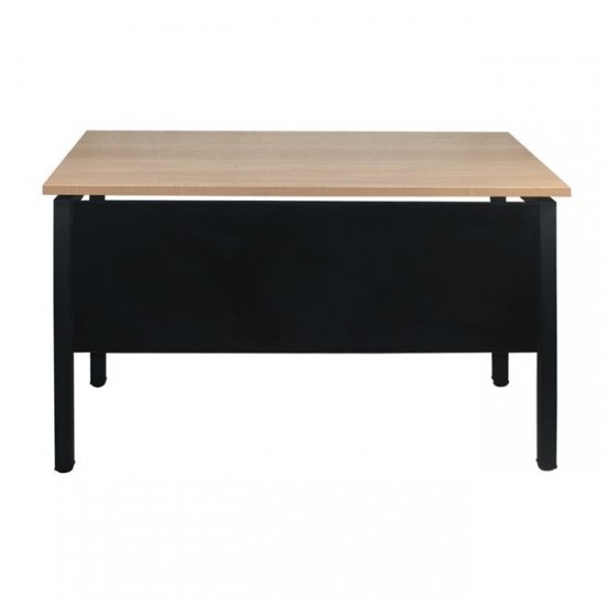 UNIT Γραφείο Μέταλλο Βαφή Μαύρο, Melamine Απόχρωση Sonoma 120x60x75cm