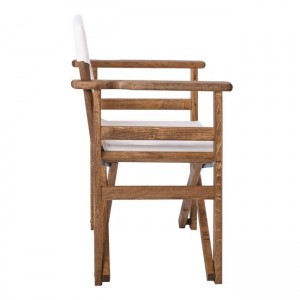 Σκηνοθέτη Σκελετός Πολυθρόνας Οξιά, Βαφή Εμποτισμού Απόχρωση Καρυδί, Πτυσσόμενη  60x51x85cm