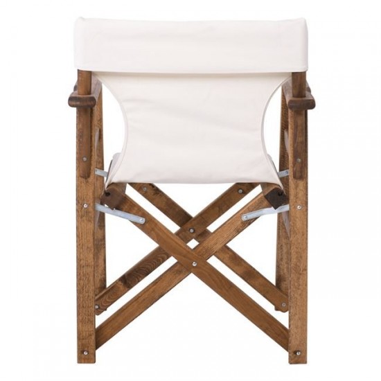 Σκηνοθέτη Σκελετός Πολυθρόνας Οξιά, Βαφή Εμποτισμού Απόχρωση Καρυδί, Πτυσσόμενη  60x51x85cm