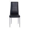 JETTA Καρέκλα Τραπεζαρίας - Κουζίνας, Μέταλλο Βαφή Γκρι, Pvc Μαύρο, Full K/D (Συσκ.6) 40x50x95cm