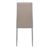 JETTA Καρέκλα Τραπεζαρίας Κουζίνας, Μέταλλο Βαφή Γκρι, Pvc Cappuccino Full K/D (Συσκ.6) 40x50x95cm