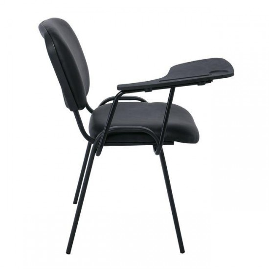 SIGMA Καρέκλα Θρανίο, Μέταλλο Βαφή Μαύρο, PVC Μαύρο 65x70x77cm