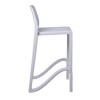 GIANO Σκαμπό BAR με Πλάτη, PP-UV Άσπρο, Στοιβαζόμενο 46x47x75/100cm