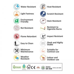 HPL Επιφάνεια Τραπεζιού Απόχρωση Natural Wood 60x80cm/12mm