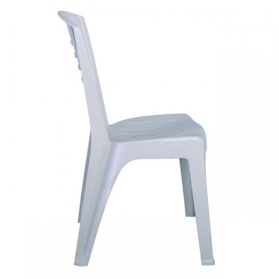 VIDA Καρέκλα Κήπου Στοιβαζόμενη, PP Άσπρο 49x53x86cm