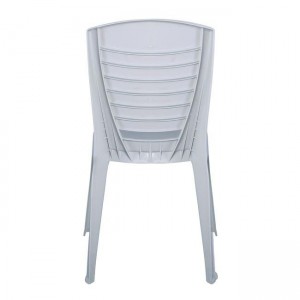 VIDA Καρέκλα Κήπου Στοιβαζόμενη, PP Άσπρο 49x53x86cm