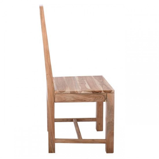 LIZARD MAX Καρέκλα Τραπεζαρίας Ξύλο Ακακία Φυσικό 45x51x100cm