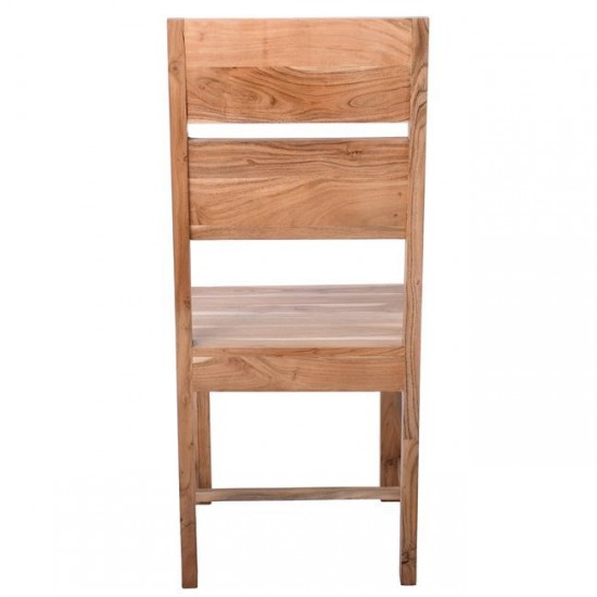 LIZARD MAX Καρέκλα Τραπεζαρίας Ξύλο Ακακία Φυσικό 45x51x100cm