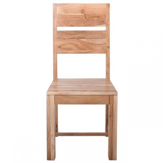 LIZARD MAX Καρέκλα Τραπεζαρίας Ξύλο Ακακία Φυσικό 45x51x100cm